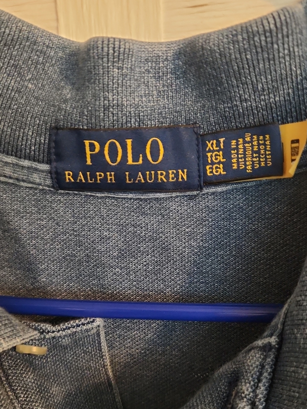 Polo Ralph Lauren Mens SZ XLT Polo Denim Fade - Picture 2 of 2